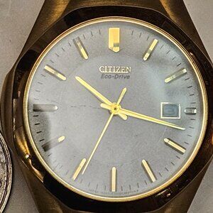 Vintage Citizen Eco-Drive Gold-Tone Men's Watch | Champagne Dial | Classic Style